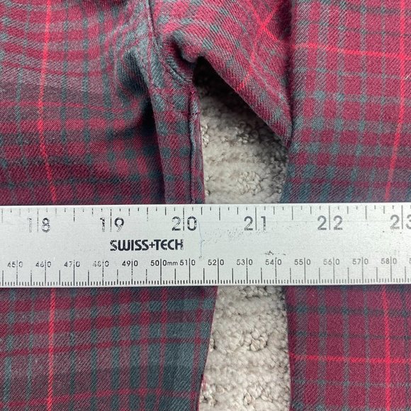 Eddie Bauer Shirt Men Small S Red Green Plaid Button Up Long Sleeve Casual - Picture 8 of 9